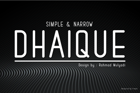 Dhaique: A Narrow Sans Serif for Editorial Design