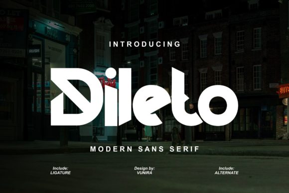 Dileto: A Bold Sans Serif Font for Modern Brands