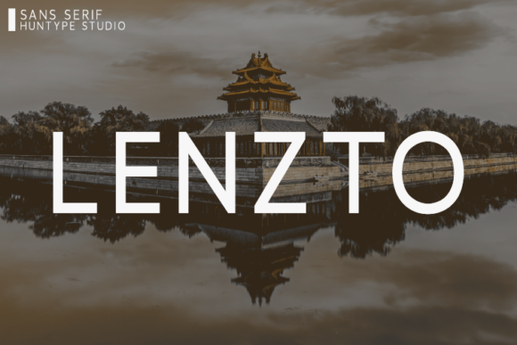 Lenzto: A Wide Sans Serif Font for Modern Branding
